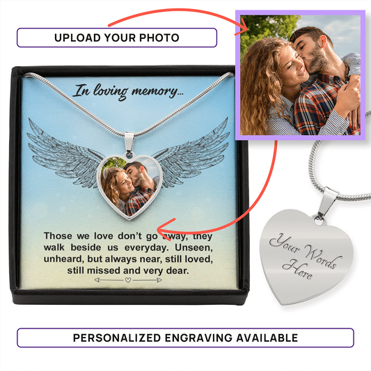 In Loving Memory - Buyer Upload Heart Necklace